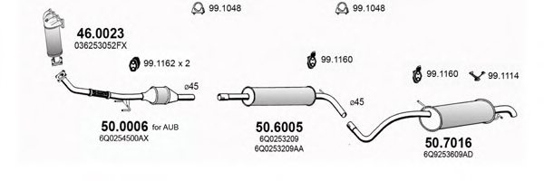 ASSO ART2925 Exhaust System